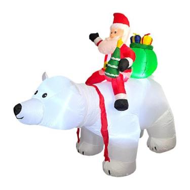 Imagem de Papai Noel Polar Inflável Luz Led Decoração Natalina 1,80m - Top Natal