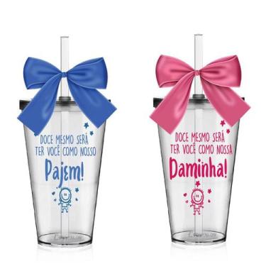 Imagem de Kit 2 Copos Lembrancinha Pajem E Daminha Acrílico - Krystalon
