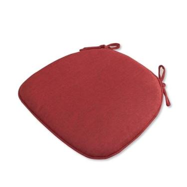 Imagem de DSUTMLE Almofada de assento antiderrapante com laços almofada de cadeira de linho de algodão quatro estações cor sólida respirável cor sólida almofada para cadeira de escritório, cadeira de mesa