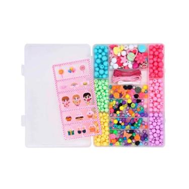 Imagem de Estojo De Miçangas E Pingentes Para Fazer Pulseiras Infantil - DM TOYS
