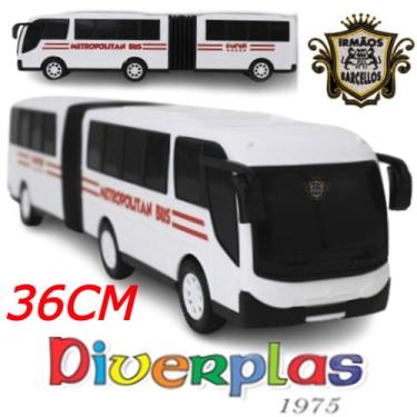 Imagem de Ônibus Articulado Brinquedo Infantil 36CM - Carrinhos De Brinquedo Bus