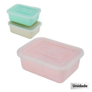 Imagem de Pote de Melamina Bambu 345ml Retangular Soft Color - FRATELLI