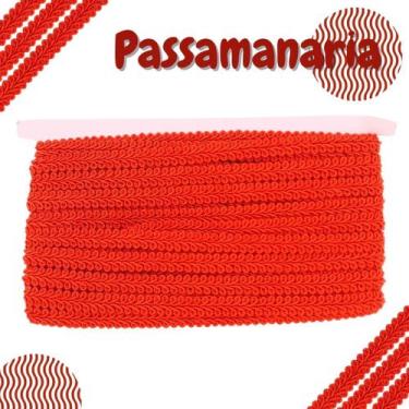 Imagem de Passamanaria  - Fita Galão - Rolo C/ 20 Metros Vermelho - Nº: 145 - 91