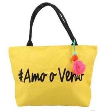 Imagem de Bolsa Ombro Amo O Verão Feminino Estiloso Charmosa Moda Praia Clube Pi
