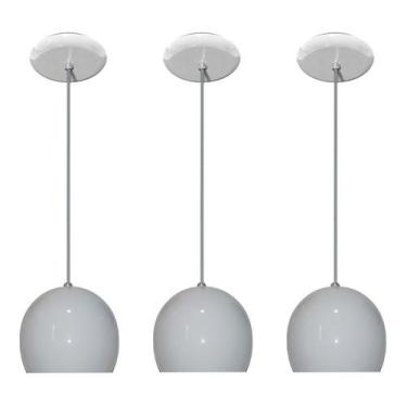 Imagem de Kit Com 03 Pendentes Colorido Para Balcão Cozinha Americana - Lustres 