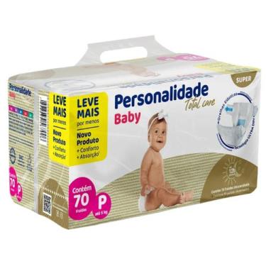 Imagem de Fralda Personalidade Baby Total Care Bag - Tamanho P - 70 Unidades