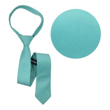 Imagem de 10 Gravatas Masculina Adulto Com Ziper Lisa Nó Pronto Casamento - Rpir