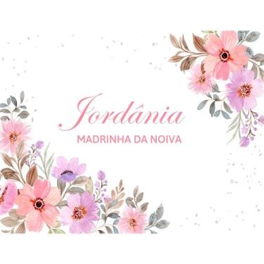 Imagem de Necessaire Tecido Personalizada com Nome Impermeável Bolsa Feminina Pr