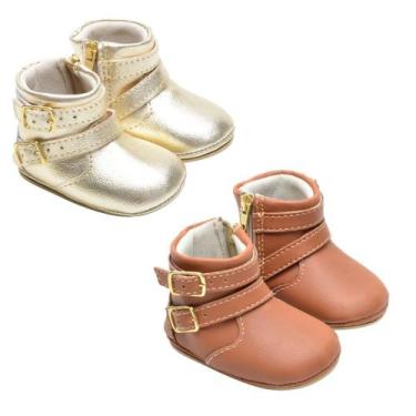 Imagem de Botinha Bota Bebe KIT 2 PARES Menina Recém Nascido Inverno - Seven Bra
