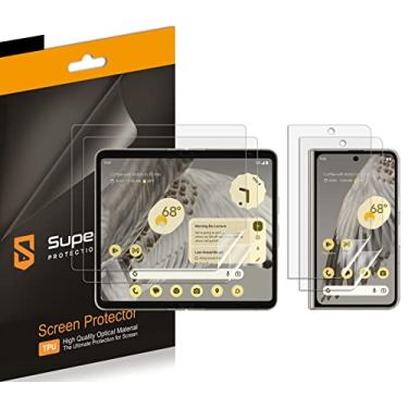Imagem de Supershieldz (Pacote com 2) Projetado para Google Pixel Fold (2 telas principais e 2 telas frontais), protetor de tela transparente de alta definição (TPU)
