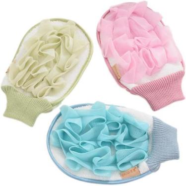 Imagem de Esponja para Banho Luva Dupla Face Limpeza de Pele Corpo - InterPonte,