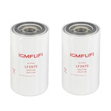 Imagem de IGMFUFI Substituição do filtro de óleo LF3970 para 3937736, 3937144, B7177, P550428, serve para motores a diesel QSB5.9L/6.7L, ISB07 6.7L (embalagem com 2).