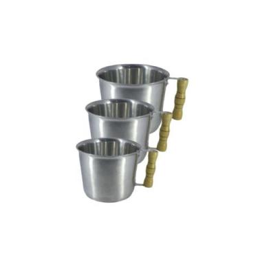 Imagem de kit 3 Canecas Leiteira 2L,3L e 4L Alumínio Fundido - Trem Legal