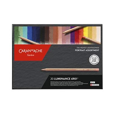Imagem de Lápis de Cor Luminance Portrait 20 Cores Caran D’Ache, Multicor, 26 x 19 x 2 cm