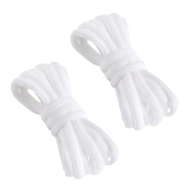 Imagem de VSUDO 2 pares de cadarços ovais para tênis de corrida, tênis de basquete, tênis esportivo, Branco, 43" ( 110 CM )
