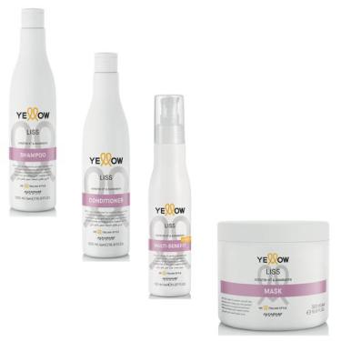 Imagem de Kit para Cabelos Anti Frizz e Lisos Perfeitos - Yellow Liss 4 Produtos