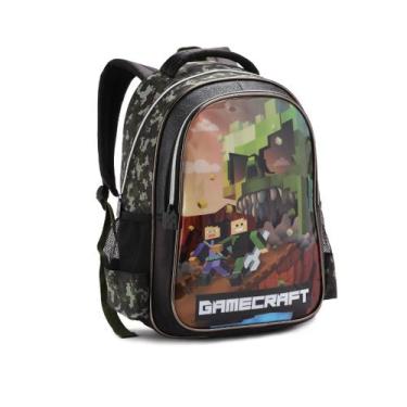Imagem de Mochila Costas Creche Gamecraft Meninos Pré Escola - Denlex