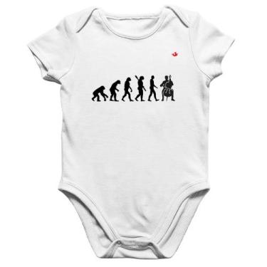Imagem de Body Bebê Algodão Evolução do Violoncelista - Foca na Moda, Branco, M