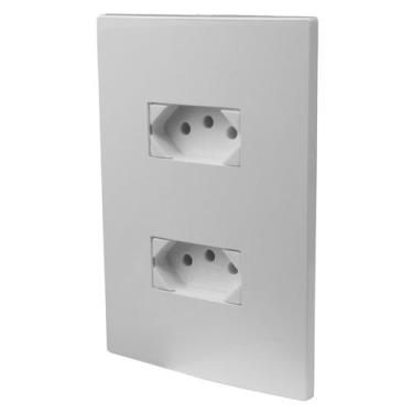 Imagem de Espelho 4x2 Com Tomada Dupla 10A Monobloco Bivolt I9 Ilumi