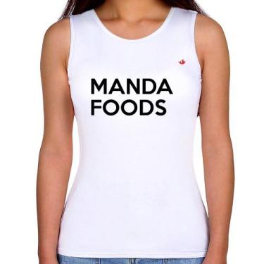 Imagem de Regata Feminina Manda Foods - Foca na Moda, Branco, G