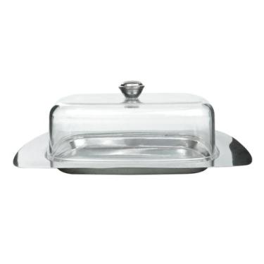 Imagem de Manteigueira de Inox Com Tampa de Plástico 19cm - Livon