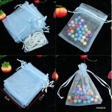 Imagem de Saquinho De Organza Tule 9X12 Fita Cetim  (200 Und) - ART E FESTA
