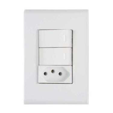 Imagem de Conjunto 2 Interruptor + 1 Tomada 2P+T Liz 20A -Tramontina