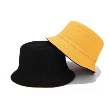 Imagem de Chapéu Bucket Balde Dupla Face Liso Customização Logo Estamp - Mrvenda