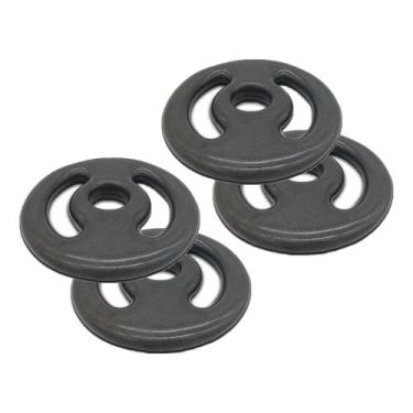 Imagem de Kit 2 pares (4 unidades) de anilha revestida 1kg  iniciativa fitness