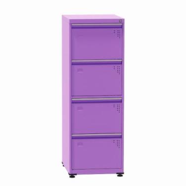 Imagem de Arquivo de Aço com 04 Gavetas Especial Pandin 1,36 m Lilás