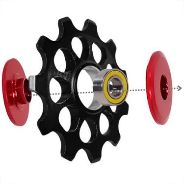 Imagem de Roldana Alumínio T12 Cambio Traseiro Universal Shimano Sram Bicicleta 