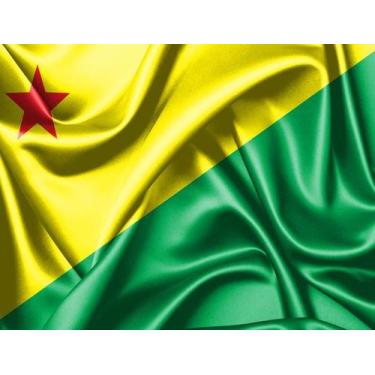 Imagem de Bandeira do Estado do Acre 80cmx140cm Tecido Oxford 100% Poliéster - P