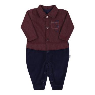 Imagem de Macacão Longo Bebê Menino Cotelê Le Bhua Paraiso Inverno 454 - Le Bhua