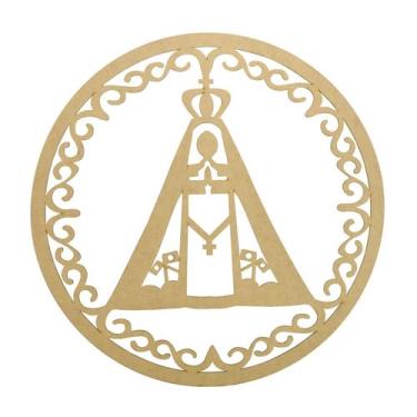 Imagem de Mandala Nossa Senhora Aparecida Decoração 60cm Mdf Madeira - Atacadão 