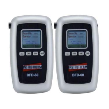 Imagem de Kit 2 Bafômetro Digital Etilômetro Alarme Bluetooth Memória Software U
