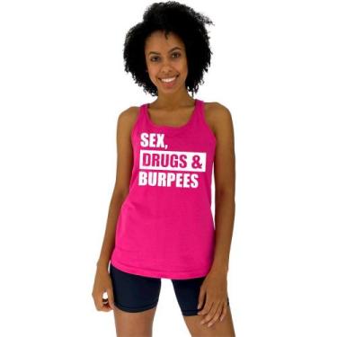 Imagem de Regata Feminina Recorte Nadador MXD Conceito Burpees, G, Rosa, Pink