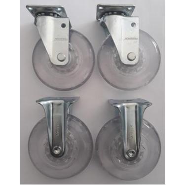 Imagem de Rodizio para carrinhos e  móveis roda gel kit glap 310 e flap até 150 