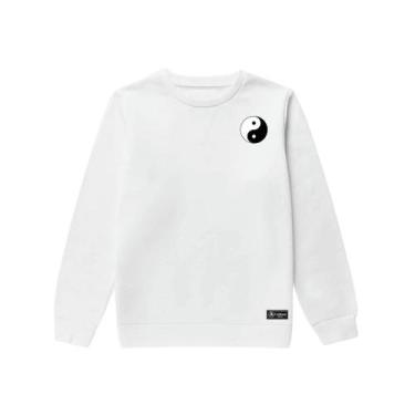 Imagem de Blusão Moletom Infantil Yin Yang Personalizado sem Capuz gola Redonda 