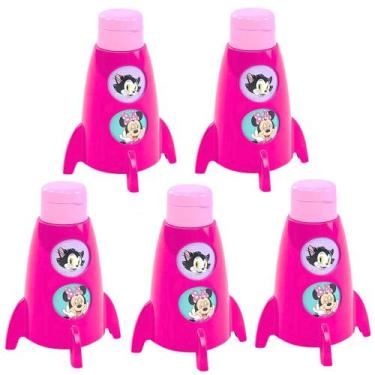 Imagem de 5 Garrafinhas Foguete Minnie Astronauta Lembrança de Festa - Plasútil,