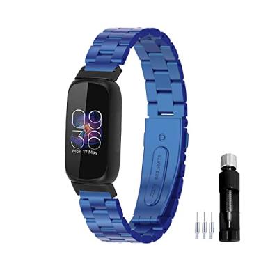 Imagem de Gheper Pulseira de relógio de metal compatível com Fitbit Inspire 3 pulseira de aço inoxidável de substituição para smartwatch inspire3 acessório para mulheres e homens