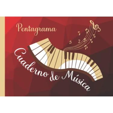 Imagem de Cuaderno de Música: Cuaderno para Notación Musical | Libreta de Pentagramas para Escribir Composiciones Musicales | 6 Pentagramas por Página | 70 ... (21,59x15,24 cm) en Formato Apaisado