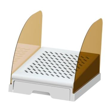 Imagem de Fenteer Tapete de maca para gatos, caixa de areia para animais de estimação, fácil limpeza, portátil, almofada para estribo, camada dupla para sala de estar, Branco