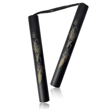 Imagem de Wpxmer 1 pacote com bastões de treinamento de espuma de borracha, bastões pretos de artes marciais para prática iniciante, 25 x 3 cm