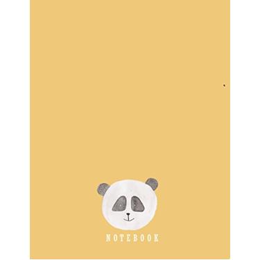 Imagem de Notebook: Cute panda on dark yellow cover and Dot Graph Line Sketch pages, Extra large (8.5 x 11) inches, 110 pages, White paper, Sketch, Draw and Paint: 3