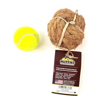 Imagem de Nutties Bola de fibra de casca de coco brinquedo e escova de dentes mágica para cães - 2 tamanhos (grande)