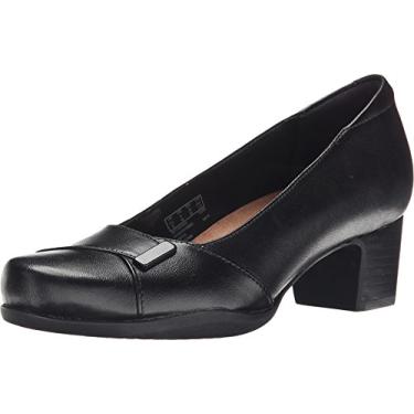 Imagem de Clarks Rosalyn Belle feminino, Couro preto, 9 Narrow