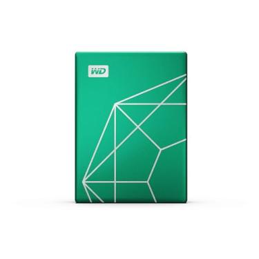 Imagem de WD Disco rígido ultra portátil My Passport de 2 TB, unidade esmeralda de 20º aniversário, USB-C, com software de backup e proteção por senha - WDBJXT0020BGN-WESN