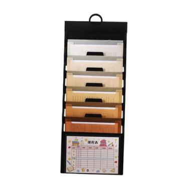 Imagem de YsXoWiui Pasta de arquivo organizadora de arquivo de parede suspensa, 6 camadas, tamanho carta a4, suporte de documento de expansão resistente, para escola, Laranja