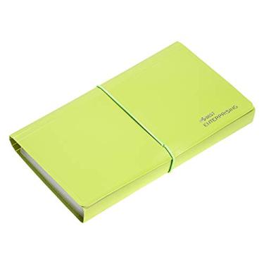 Imagem de BTKSY Pasta de arquivos expansível – Novo organizador de arquivos de 13 bolsos de acordeão prático para recibos, cupons, cartões, bilhetes de imposto, item de arquivo, pasta de armazenamento, cheque, carteira de plástico para acordeão, Verde