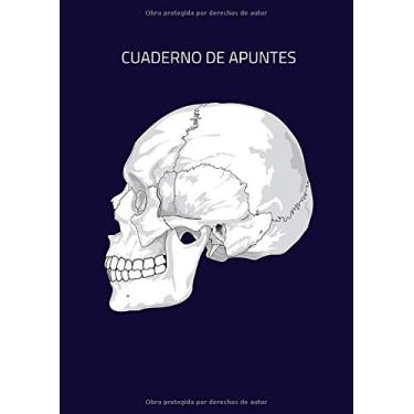 Imagem de Cuaderno de apuntes: Libreta cuadriculada para apuntes escolares, Cuadro pequeño 5x5 mm, Regalo para estudiantes de medicina, Cráneo